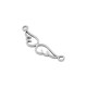Zamak Pendant Angel Wings 31x6mm