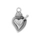 Zamak Charm Heart 16x2mm