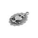 Colgante de Metal Zamak Corazón con Áncla 14x22mm