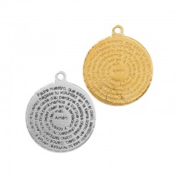 Disco Pendente in Zama con Preghiera 28X32 mm
