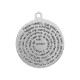Zamak Pendant Disc with Prayer 28x32mm