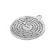 Zamak Pendant Disc with Prayer 28x32mm