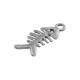 Colgante de Metal Zamak Raspa 7x7 mm