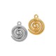 Zamak Charm Spiral 15x18mm