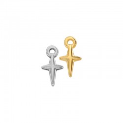 Zamak Charm Cross 6x11mm
