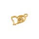Zamak Charm Heart with Rose 14mm
