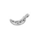 Charm Croissant de Lune en Zamak 9 x 19 mm