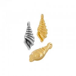 Breloque Coquillage en Zamak 6 x 17 mm