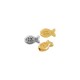 Perle en Zamak Poisson 10 x 6 mm Ø 1,8 mm