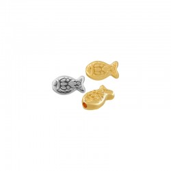 Zamak Bead Fish 10x6mm Ø1.8mm