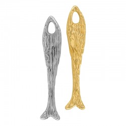 Colgante de Zamak con forma de pez 8 x 42 mm