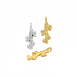 Colgante de Zamak con forma de Coral 7 x 13 mm/2,08 mm Ø1,4 mm