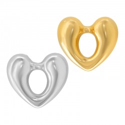 Colgante de Zamak con forma de Corazón 29 x 25 mm/1 mm Ø1,4 mm