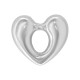 Zamak Pendant Heart 29x25mm/1mm Ø1.4mm