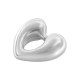 Zamak Pendant Heart 29x25mm/1mm Ø1.4mm
