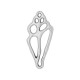 Colgante de Zamak con forma de concha 14 x 30 mm/2 mm