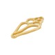 Colgante de Zamak con forma de concha 14 x 30 mm/2 mm