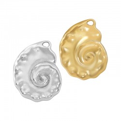 Pendentif Coquillage en Zamak 24 x 30 mm/4 mm Ø 2.3 mm