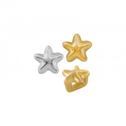 Pasador de Zamak con forma de Estrella de Mar 6 mm/2 mm Ø3,2x1,7 mm