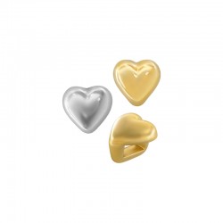 Zamak Slider Heart  6x5mm/2mm Ø3.2x1.7mm