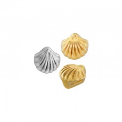 Curseur en Zamak en forme de Coquillage 6 x 7 mm/2 mm Ø 3,2 x 1,7 mm