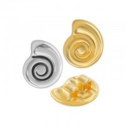 Breloque Coquillage en Zamak 13 x 15 mm/3 mm Ø 2.2 mm