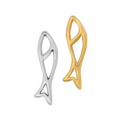 Colgante de Zamak con forma de Pez 13 x 30 mm/2,35 mm