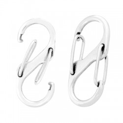 Fermoir Double Mousqueton en Zamak 41 x 17 mm