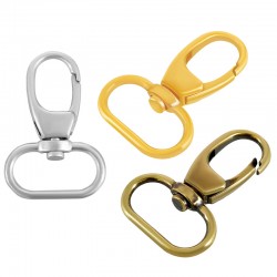 Fermoir Mousqueton Pivotant en Zamak 25 x 39 mm