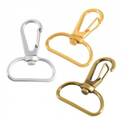 Fermoir Mousqueton Pivotant en Zamak 29 x 39 mm