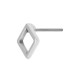 Zamak Earring Rhombus 8mm