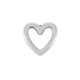 Zamak Earring Heart 8mm