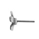 Pendiente de Metal Zamak Flor 9mm