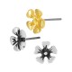Zamak Earring Flower 8mm
