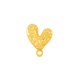 Orecchino in Zama a Forma di Cuore con Anello 12X15 mm