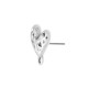 Orecchino in Zama a Forma di Cuore con Anello 12X15 mm
