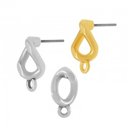 Boucle D'Oreille en Zamak Irrégulière 8 x 10 mm