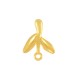 Zamak Earring Branch with Leaves & Loop 13x16mm