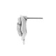 Zamak Earring Rose with Loop 16mm