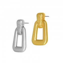 Zamak Earring Trapezium 16x27mm