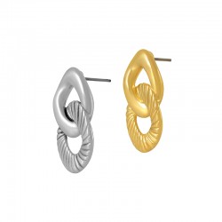 Pendiente de Zamak con Cadena de Anillos 14 x 25 mm