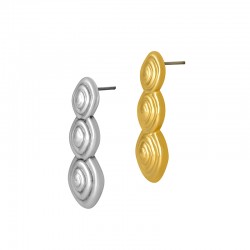 Zamak Earring Geometric with Rhombus 12x28mm
