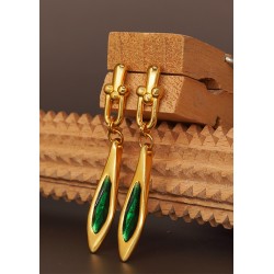Zamak Earring Oval Chain 10x23mm