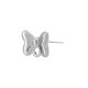 Zamak Earring Bow with Loop 11x9mm