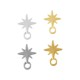 Zamak Earring Star with Loop 9mm