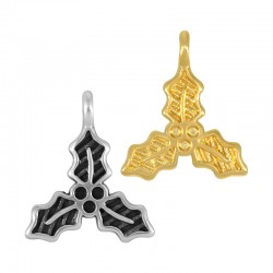 Charm en Zamak en Forme de gui 16 x 15 mm