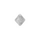 Brass Charm Rhombus Hammered 17x19mm