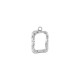 Pendentif en Laiton Cadre Rectangulaire Martelé 14 x 18 mm