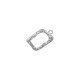 Pendentif en Laiton Cadre Rectangulaire Martelé 14 x 18 mm