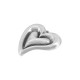 Brass Charm Heart 22x24mm